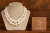 White Glass Pearl 2-Layer Necklace