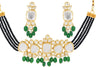 TJC Green Kundan Choker Necklace Set with Earrings | Crystal & Glass Beads | Bridal Jewelry
