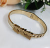 TJC Anti-Tarnish Butterfly Dotted Frosted Dual Tone Cuff Bracelet for Women