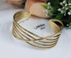TJC Fancy Designer Gold-Finish Anti-Tarnish Open Cuff Bracelet
