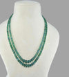 Emerald Inspired Onyx Green 2-Layer Beaded Necklace | Mala | (20–24 Inch)