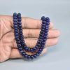Blue Sapphire Inspired Onyx Blue Glass StoneBeaded Necklace & Premium Celebrity Wear Bollywood Inspired Mala Necklace Set