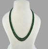 Emerald Inspired Onyx Green 2-Layer Beaded Necklace |Mala | (20–24 Inch)