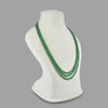 Green Emerald Inspired Onyx Glass Stone Beaded Necklace (3-Layer Onyx Glass Mala)