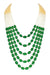 Premium Quality Jewelry | White, Golden & Green Multi-Layer | Pearl Beaded Mala |