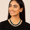 Premium Quality | White & Green 3-Layer | Pearl Mala | Tumble Beads |