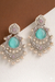 Silver Plated | Monalisa Glass Stone | Dangler Earrings | Brass|