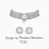 Premium Quality | Gold Plated |Kundan Choker Necklace with Earrings | Handmade Jewelry |