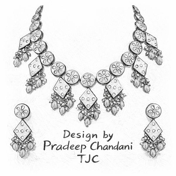 Premium Quality | Kundan Stone | Meenakari | Crystal Beads | Choker Necklace |