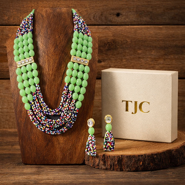 Premium Quality | Rice Beads | Necklace Set | Handmade Jewelry |
