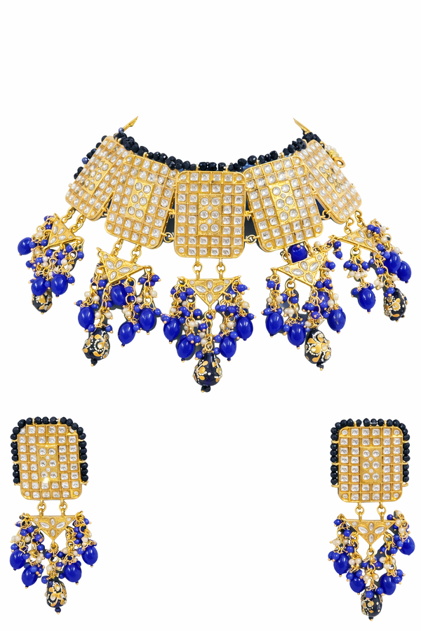 Premium Quality | Kundan Stone | Crystal Beads | Necklace Set |