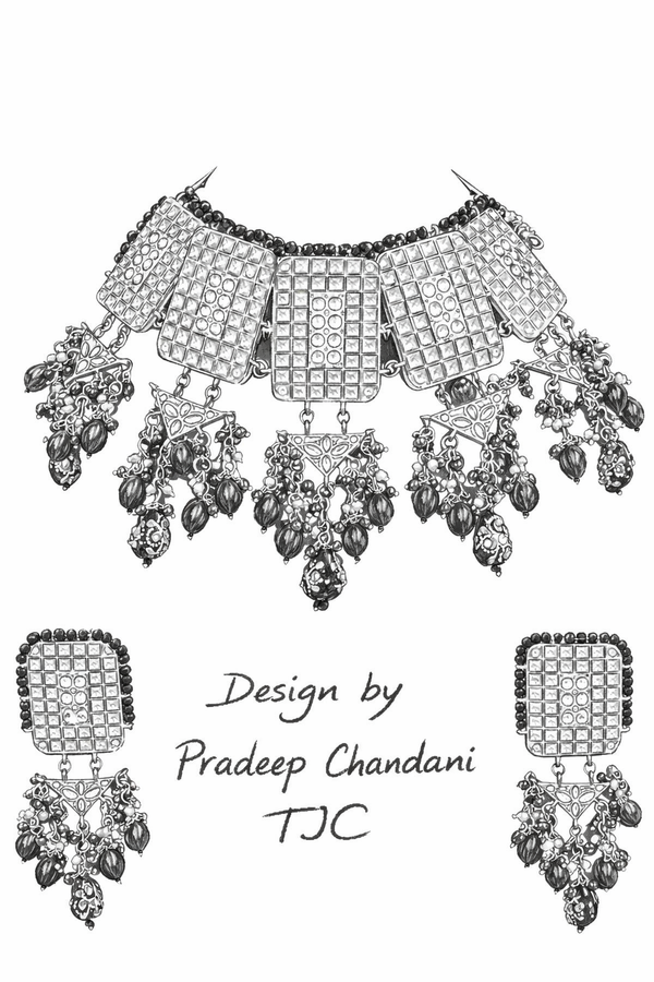 Premium Quality | Kundan Stone | Crystal Beads | Necklace Set |