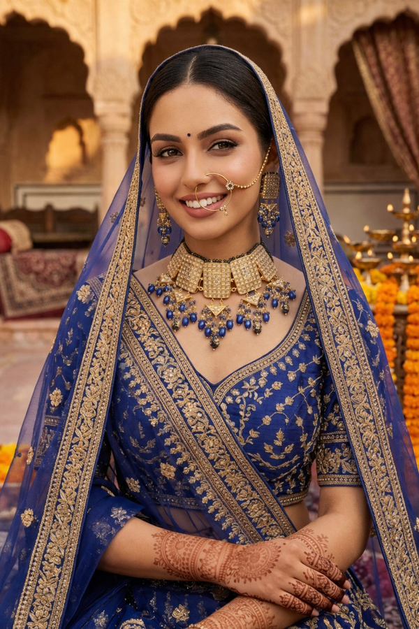 Premium Quality | Kundan Stone | Crystal Beads | Necklace Set |