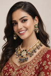 Premium Quality | Meenakari | Pearl Beaded | Kundan Necklace Set |
