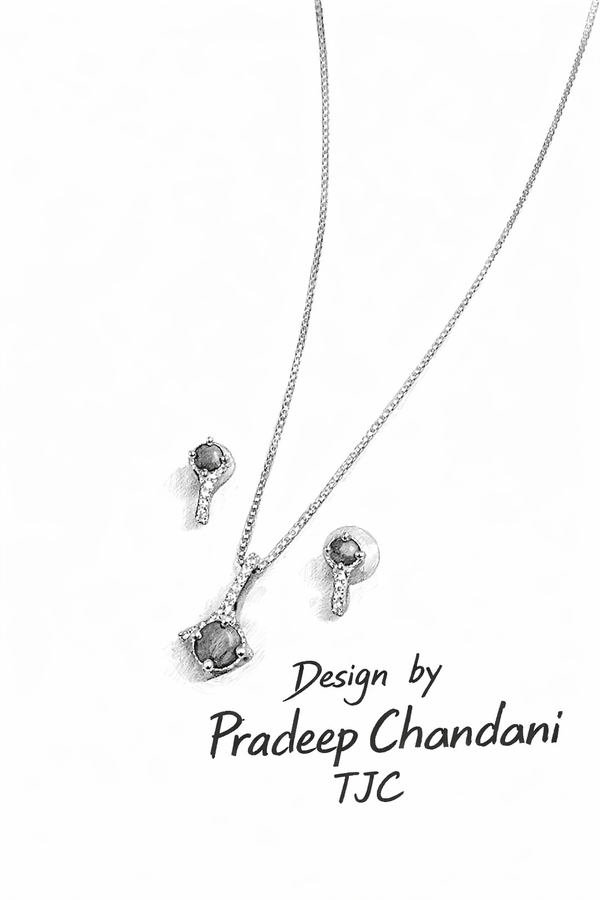 Premium Quality | Monalisa Glass | Silver Plated | Anti - Tarnish Chain Pendant |
