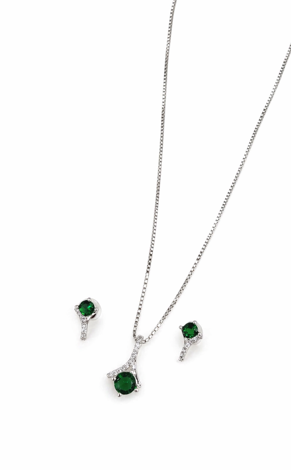 Premium Quality | Monalisa Glass | Silver Plated | Anti - Tarnish Chain Pendant |