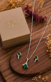 Premium Quality | Monalisa Glass | Silver Plated | Anti - Tarnish Chain Pendant |