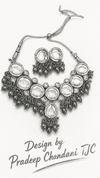 Premium Quality | Kundan Meena | Crystal Beads | Choker Necklace |