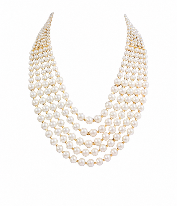 Premium Quality | Glass Beads | Gold Plated | Brass | Beaded Mala |