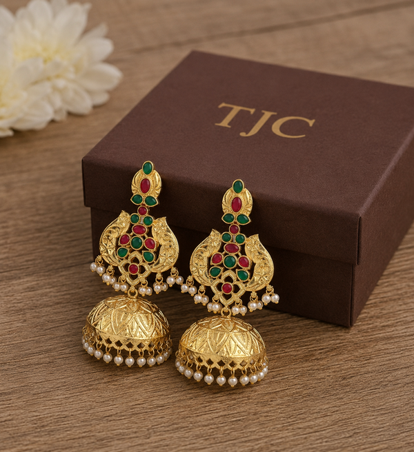 Premium Quality | Preeta Jhumki Earrings | Handmade Earrings |