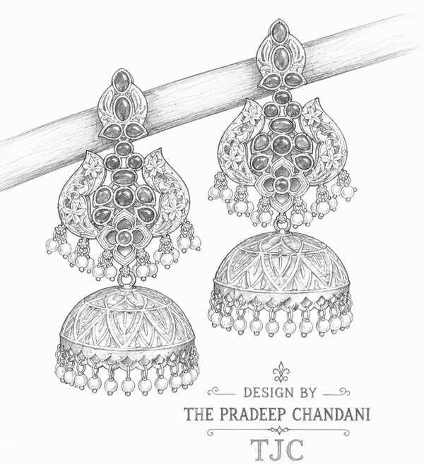 Premium Quality | Preeta Jhumki Earrings | Handmade Earrings |