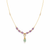 Premium Quality | Gold Plated Chain Set | Amethyst Color |