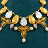 Premium Quality | Mother of Pearls | Chain Choker Set | Pink Color |