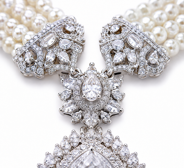 Premium Quality | American Diamond Accent | Choker Set |