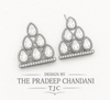 Premium Quality | Silver Foil Polki | Studs Earrings |