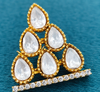Premium Quality | Silver Foil Polki | Studs Earrings |