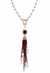 Premium Quality | Monalisa Stone | Pearl Drop Necklace | Red Color |