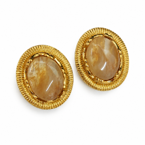 Premium Quality | Sabyasachi Golden Rutile Gemstone | Earrings |