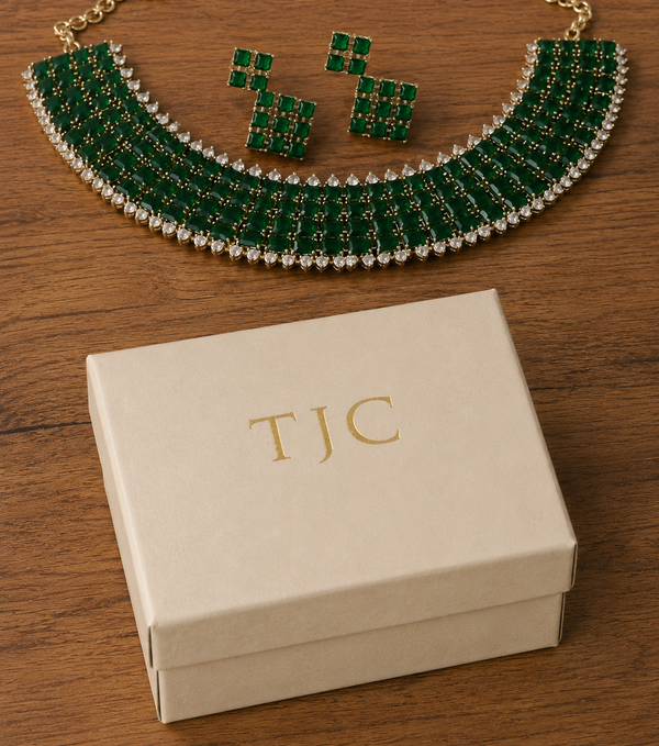 Premium Quality | Mehndi Polish | Choker Set | Green Color |