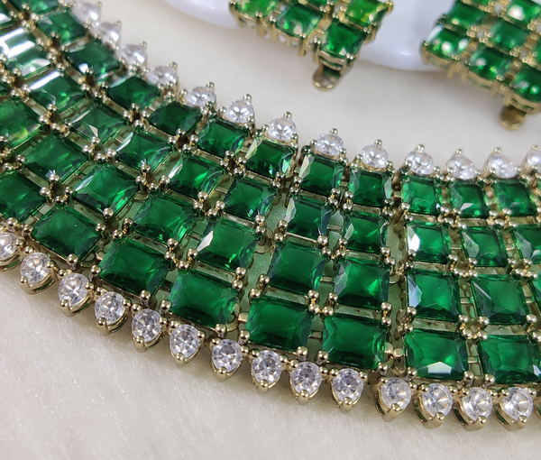 Premium Quality | Mehndi Polish | Choker Set | Green Color |