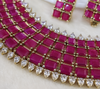 Premium Quality | Mehndi Polish | Choker Set | Hot Pink Color |