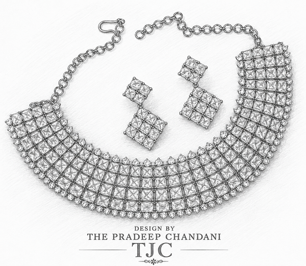 Premium Quality | Mehndi Polish | Choker Set | White Color |