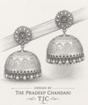 Premium Quality | Kavisha Jhumki Earrings | Silver Plated |