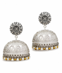 Premium Quality | Kavisha Jhumki Earrings | Silver Plated |
