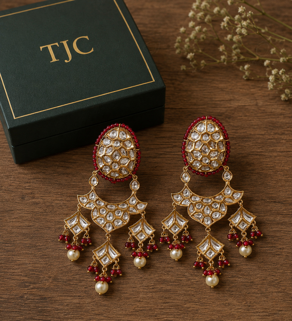 Premium Quality | Hema Dangler Earrings | 22K Gold Plated |