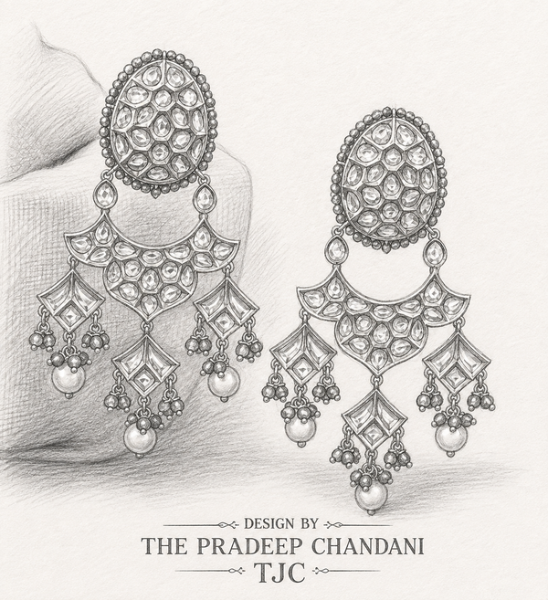 Premium Quality | Hema Dangler Earrings | 22K Gold Plated |