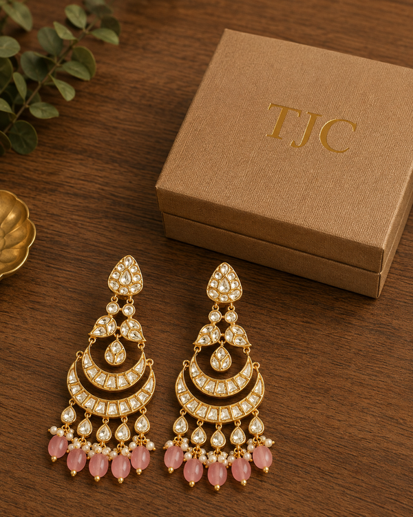 Premium Quality | Anuja Earrings | 22k Gold Plated |