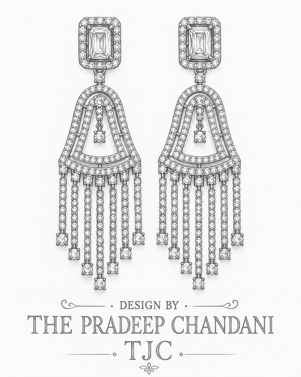 Premium Quality | Triya Earrings | Silver Plated |