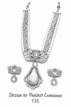 Indian Traditional Pear-Shape Doublet Stone Necklace Set