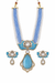 Indian Traditional Pear-Shape Doublet Stone Necklace Set