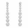 Solitaire diamond pave long dangler statement & premium earrings with AD accents