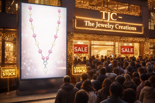 Mother of Pearl Brass Beaded Necklace/ Mala With American Diamond Accent & Statement Piece