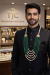 Green Onyx –Inspired Synthetic Pearl Premium Quality Designer Necklace (3-Layer Mala) & Bollywood Celebrity Wear Elegant Beaded Necklace