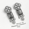 Traditional Long Tops Earrings in Ruby Red with Premium Quality & 14K Antique Gold Plated Earrings
