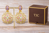 Traditional Lavender Purple Dangler Partywear Premium Quality Earrings in Gold Plated