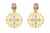 Traditional Lavender Purple Dangler Partywear Premium Quality Earrings in Gold Plated